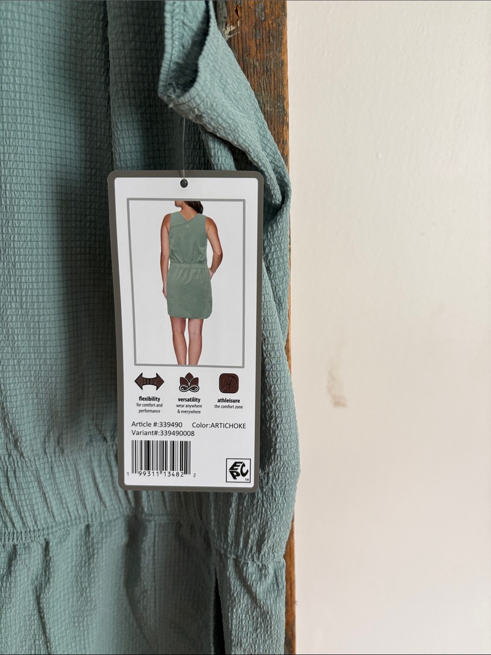RBX Sage Green Drawstring Sleeveless Dress - Picture 3 of 4